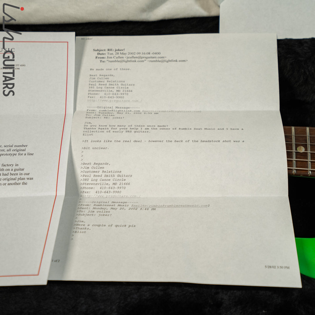 1989 PRS Standard 24 Prototype Joker RARE