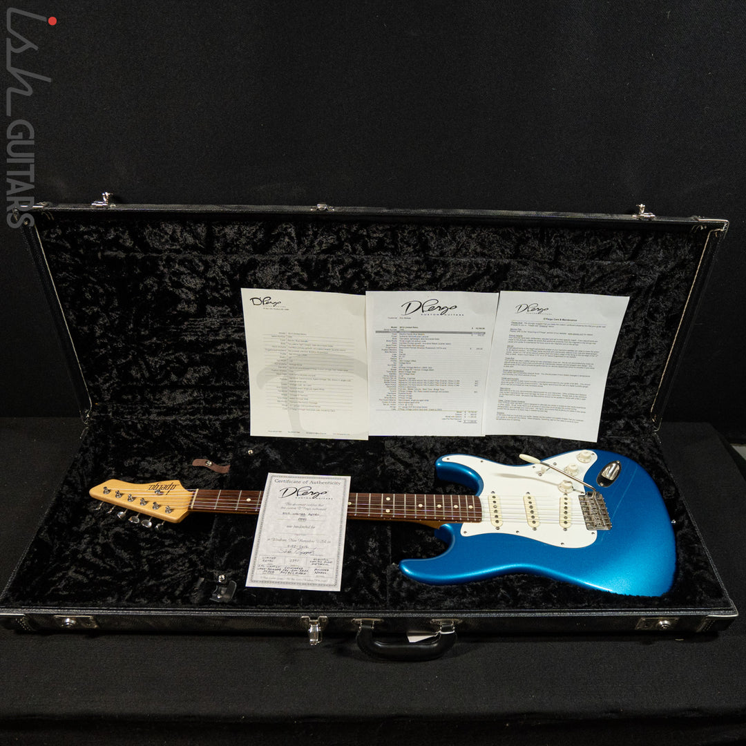 2012 D’Pergo Limited Retro Strat Electric Blue Metallic
