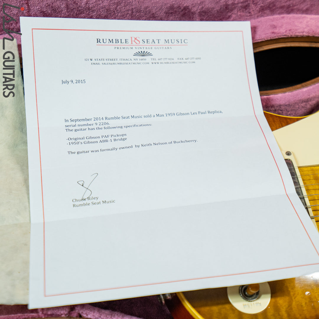 1990s Max Burst "Gibson" Les Paul Lemon Burst Double White PAF