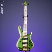 Ibanez Premium SR5FMDX 5-String Bass Emerald Green Low Gloss