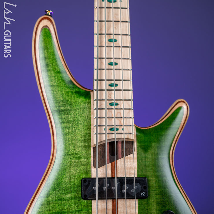 Ibanez Premium SR5FMDX 5-String Bass Emerald Green Low Gloss