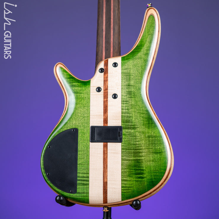 Ibanez Premium SR5FMDX 5-String Bass Emerald Green Low Gloss