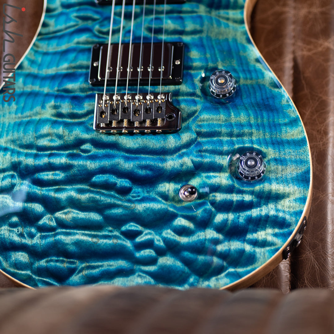 PRS Custom 24 Wood Library River Blue One Piece Quilt 10 Top Rosewood Neck