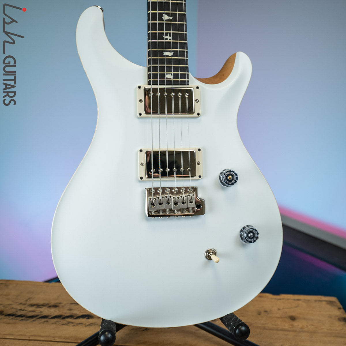 PRS CE 24 Satin Nitro 57/08 Ebony Fretboard Jet White – Ish Guitars