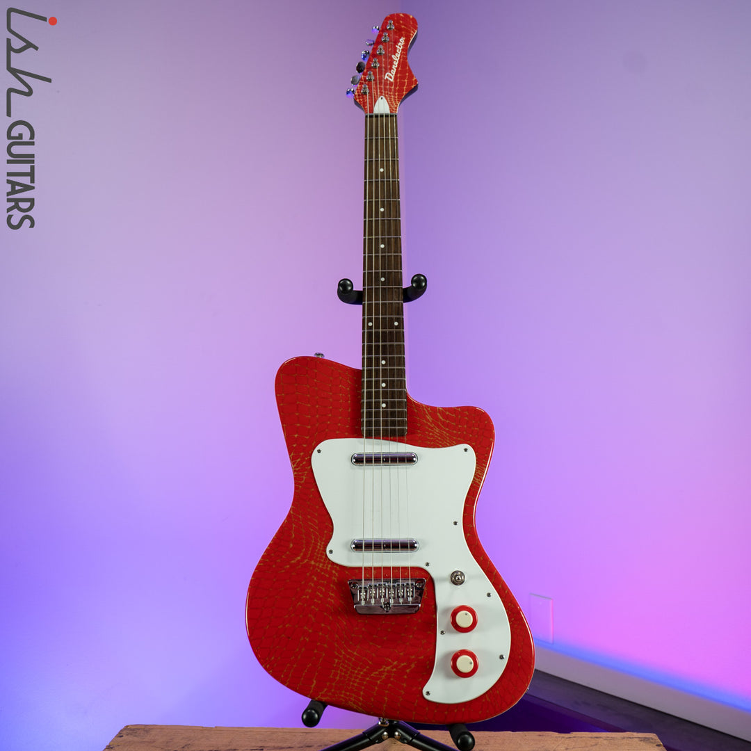 Danelectro Heaven Hawk Guitar Red Alligator Prototype