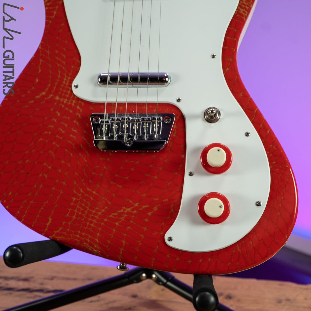 Danelectro Heaven Hawk Guitar Red Alligator Prototype