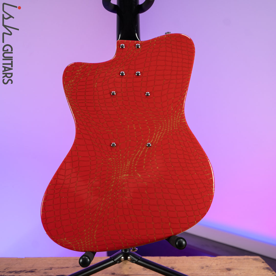 Danelectro Heaven Hawk Guitar Red Alligator Prototype