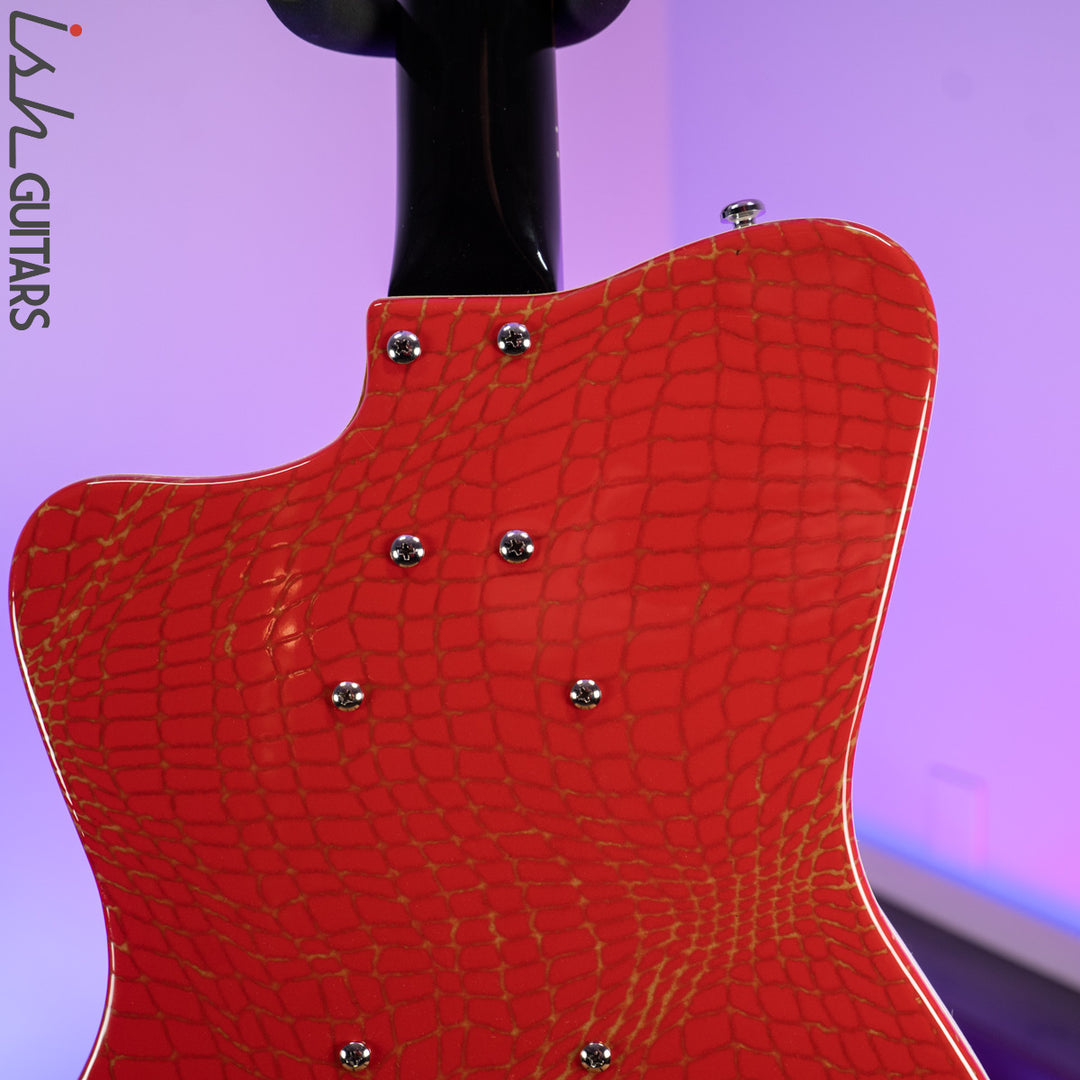 Danelectro Heaven Hawk Guitar Red Alligator Prototype