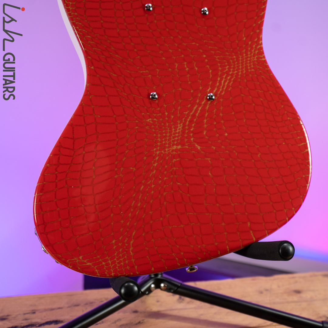 Danelectro Heaven Hawk Guitar Red Alligator Prototype