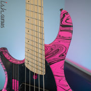 Dingwall NG-3 5-String Left-Handed Bass Matte Pink Swirl