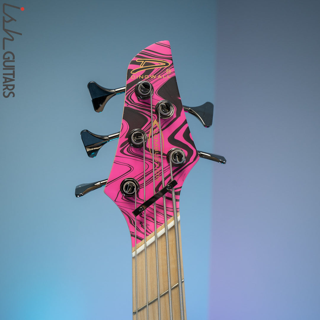 Dingwall NG-3 5-String Left-Handed Bass Matte Pink Swirl