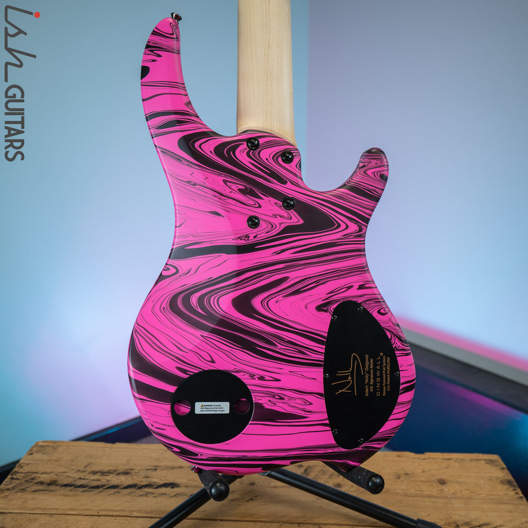 Dingwall NG-3 5-String Left-Handed Bass Matte Pink Swirl