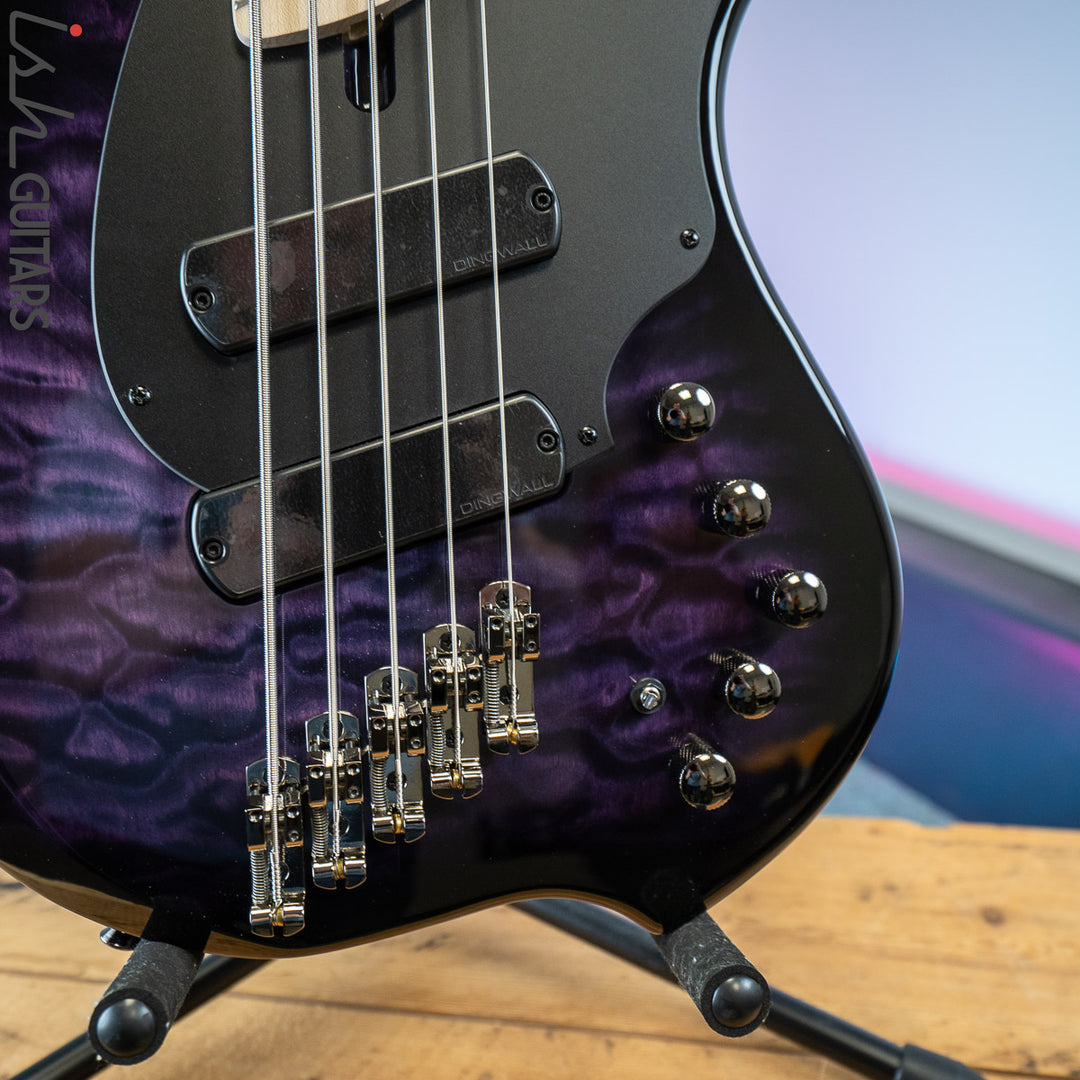 Dingwall 10th Anniversary Combustion 5-String 2 PUP Amethystburst Maple Fretboard