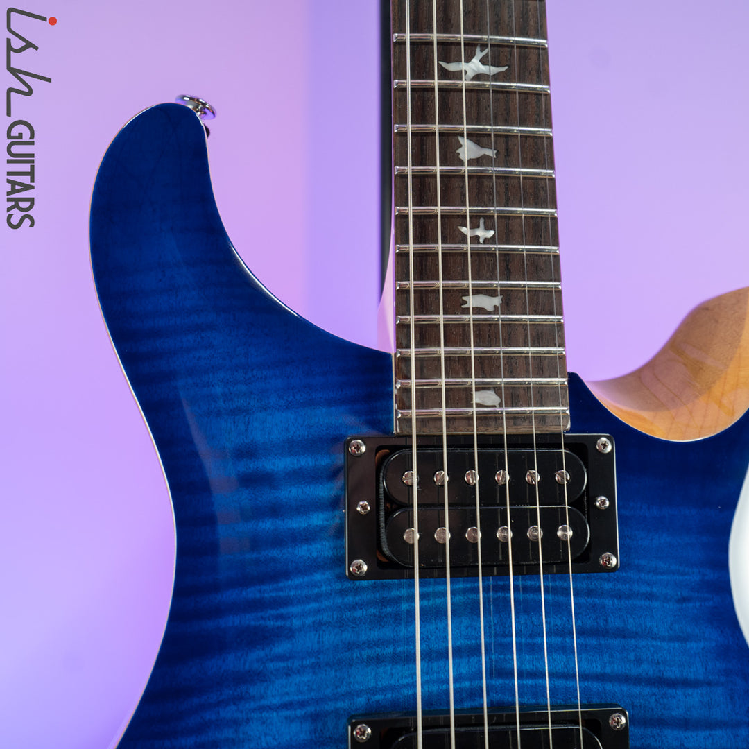 2021 PRS SE Custom 24 Faded Blue Burst