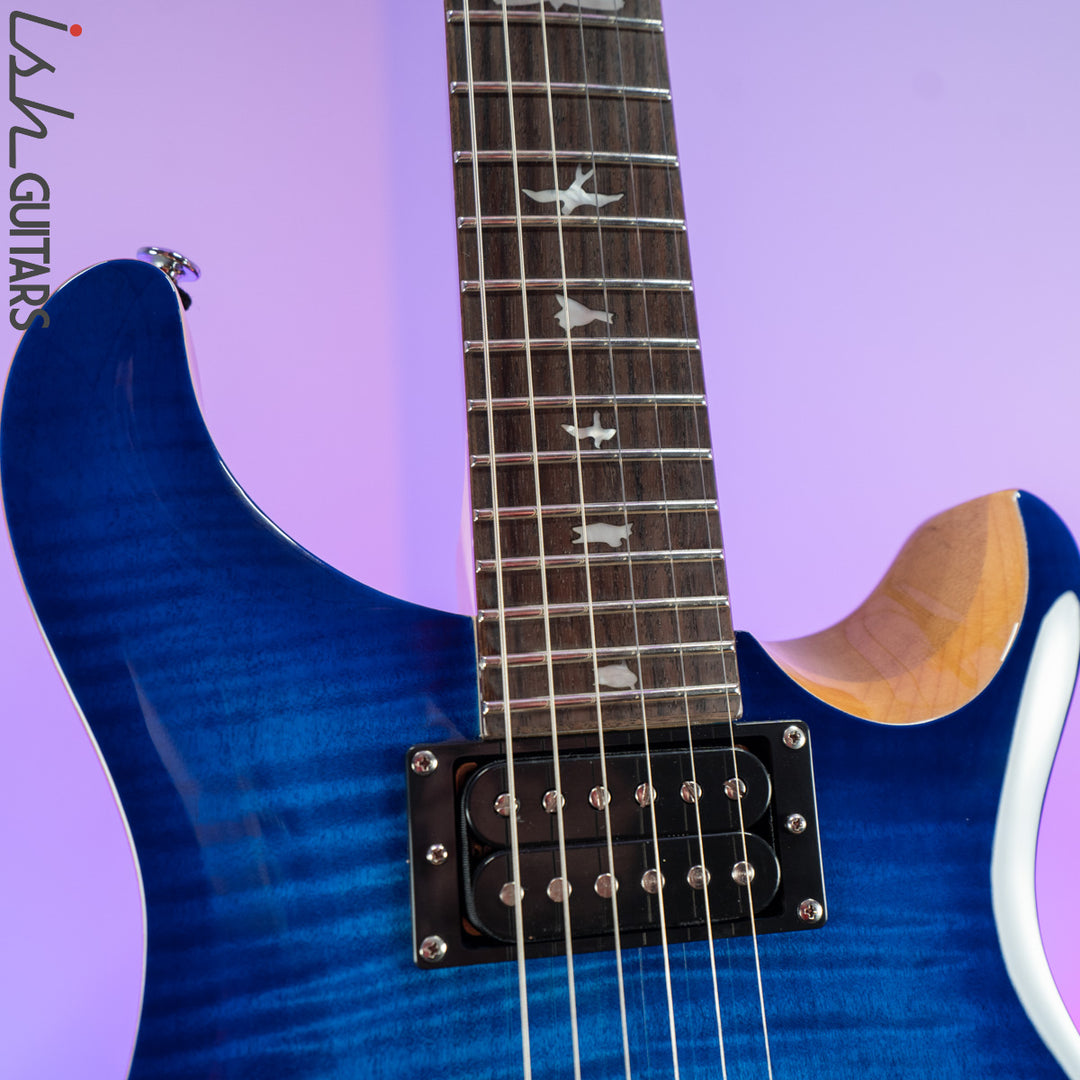 2021 PRS SE Custom 24 Faded Blue Burst