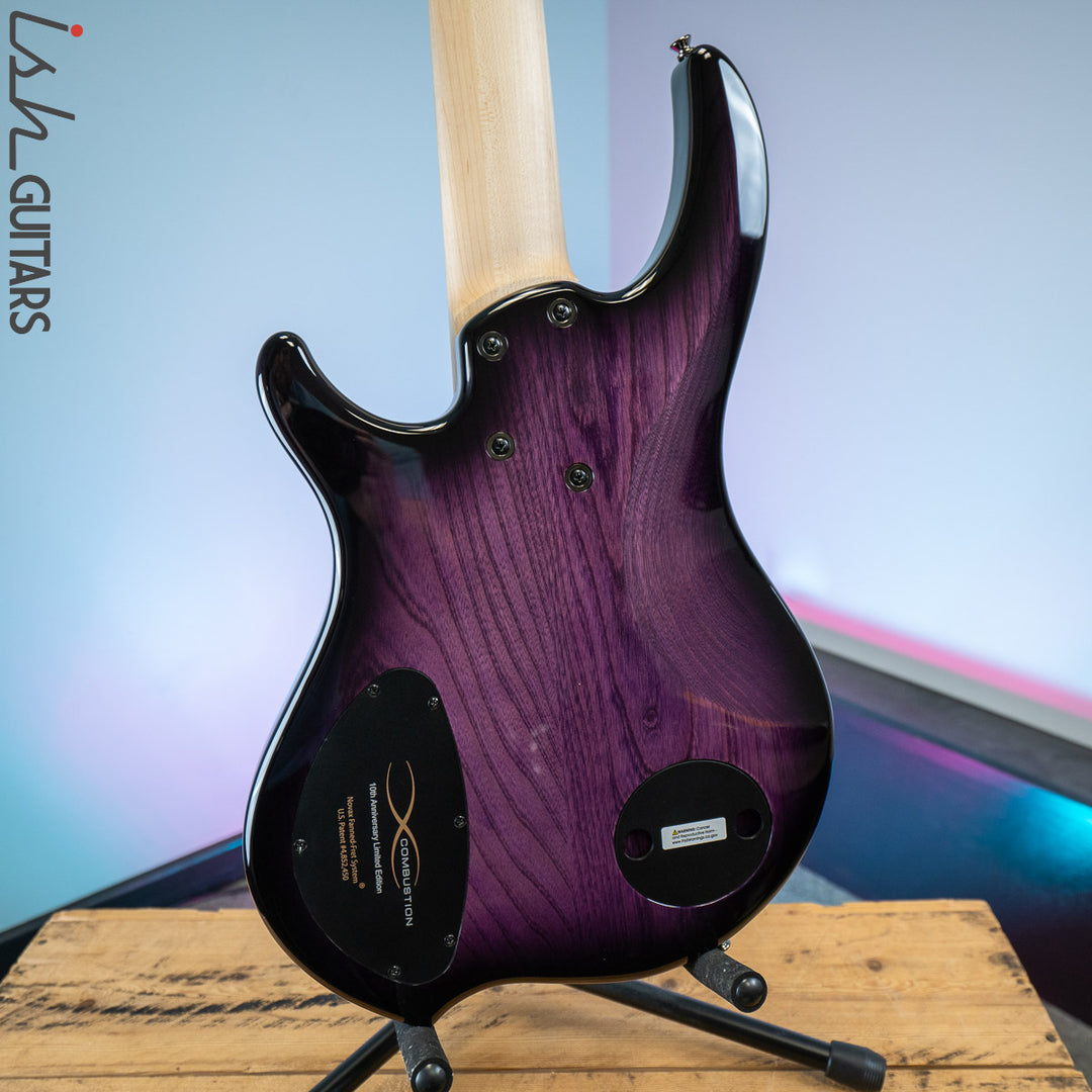 Dingwall 10th Anniversary Combustion 5-String 2 PUP Amethystburst Maple Fretboard