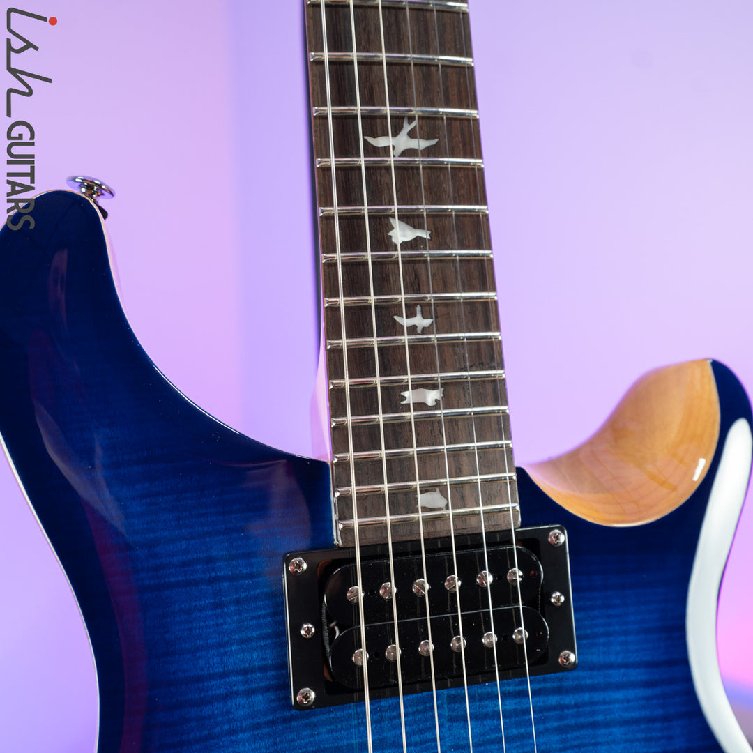 2021 PRS SE Custom 24 Faded Blue Burst
