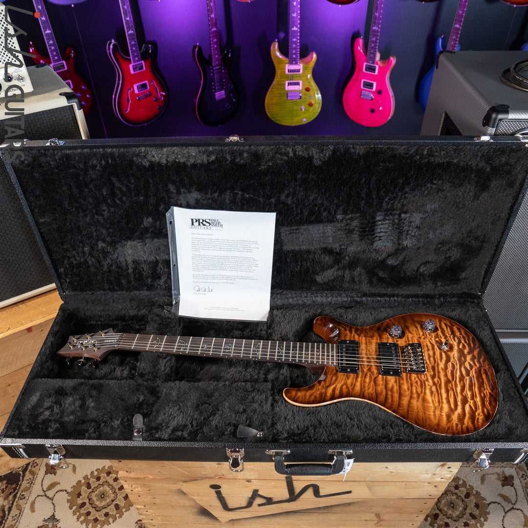 PRS Custom 24 Wood Library Copperhead Burst One Piece Quilt 10 Top Rosewood Neck