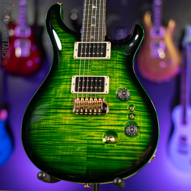 PRS Custom 24 35th Anniversary 10 Top Emerald Green w/ Black Wrap Burst