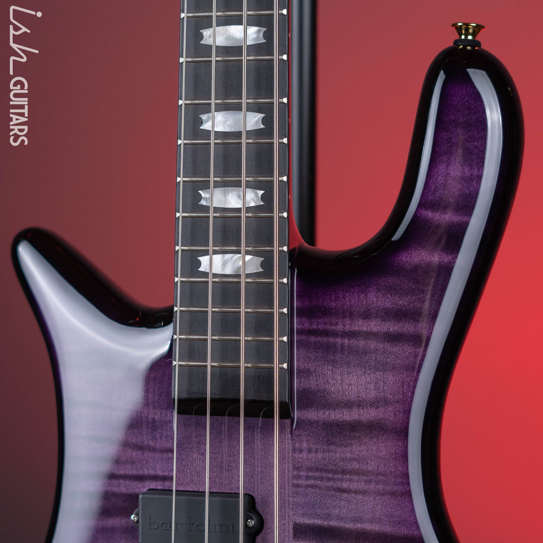 Spector Euro4 LT 4-String Bass Left Handed Violet Fade Gloss - Demo