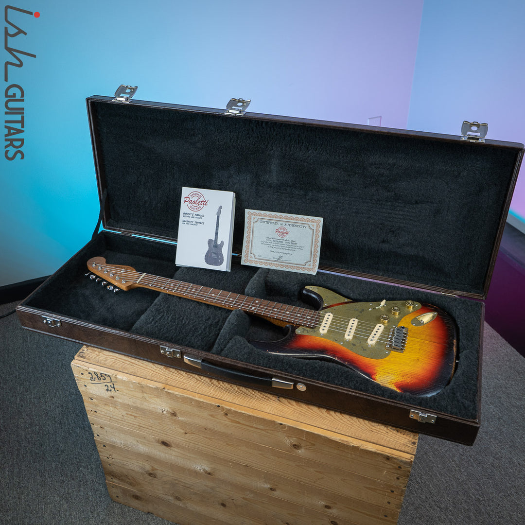 Paoletti Stratospheric Loft Pickled Finish 3 Tone Burst