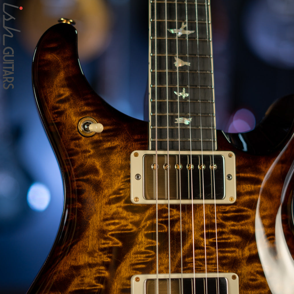 PRS McCarty 594 10 Top Quilt Black Gold Smoked Wrap
