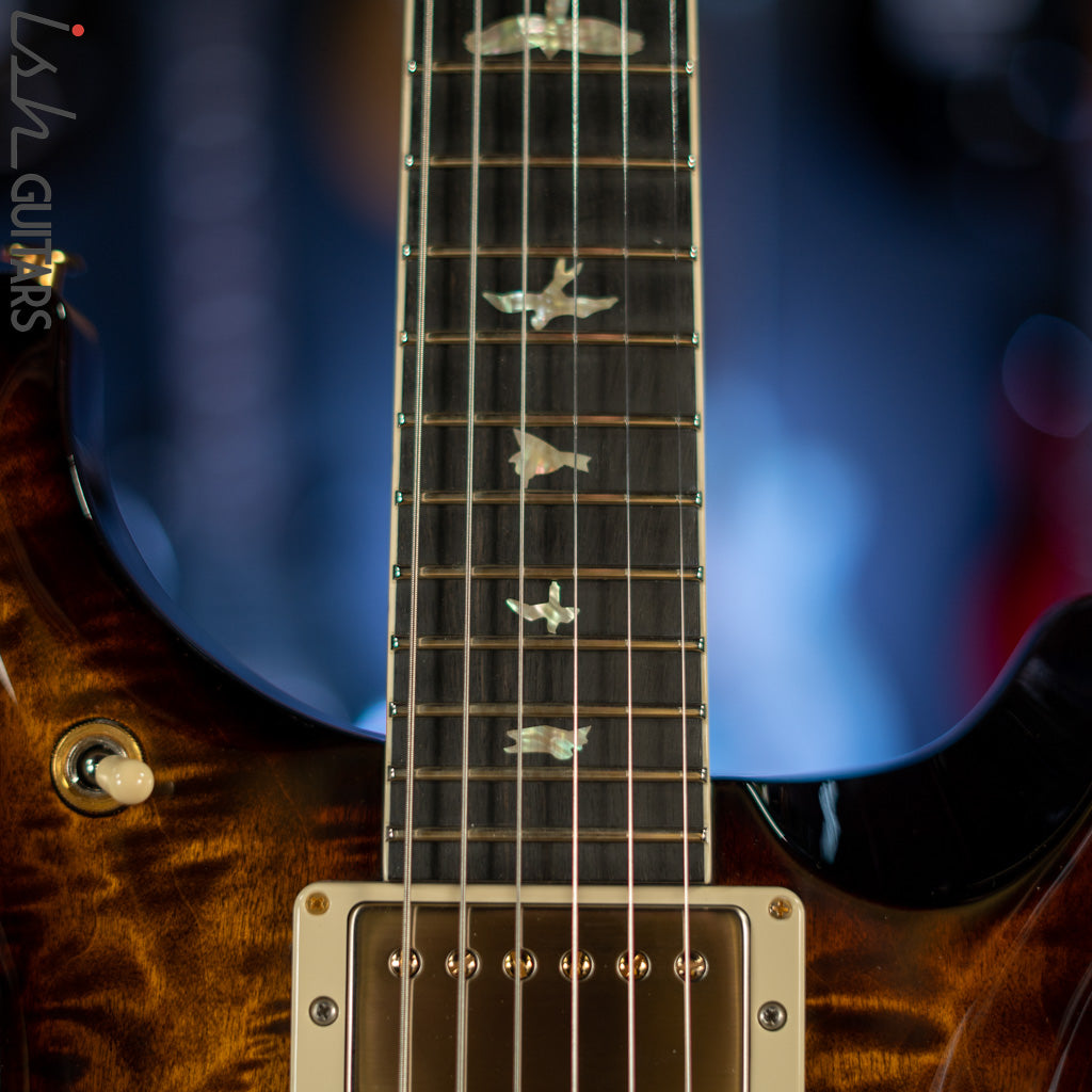 PRS McCarty 594 10 Top Quilt Black Gold Smoked Wrap