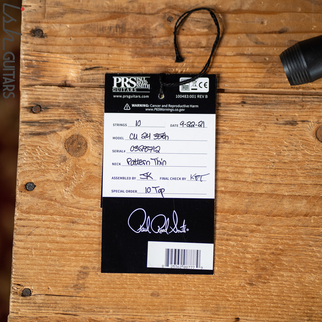 PRS 35th Anniversary Custom 24 Aqua Blue Wrap 10 Top