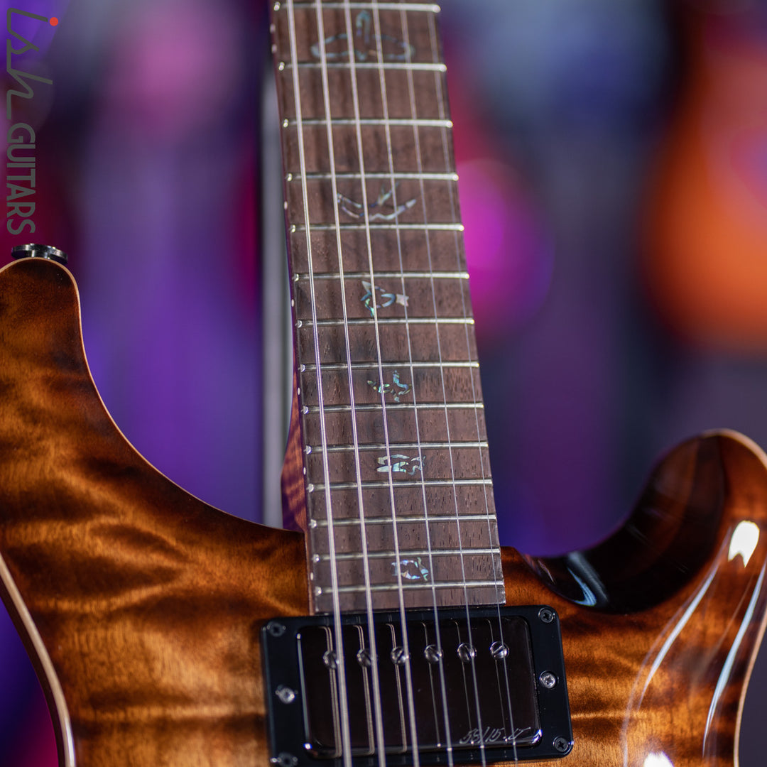 PRS Custom 24 Wood Library Copperhead Burst One Piece Quilt 10 Top