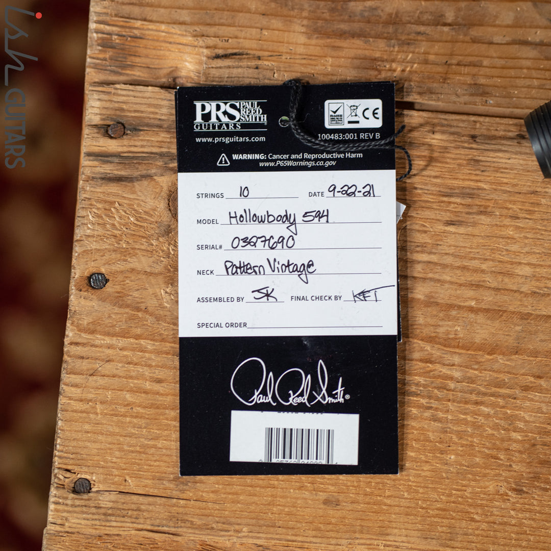 PRS McCarty 594 Hollowbody II Custom Color Fire Red Wrap