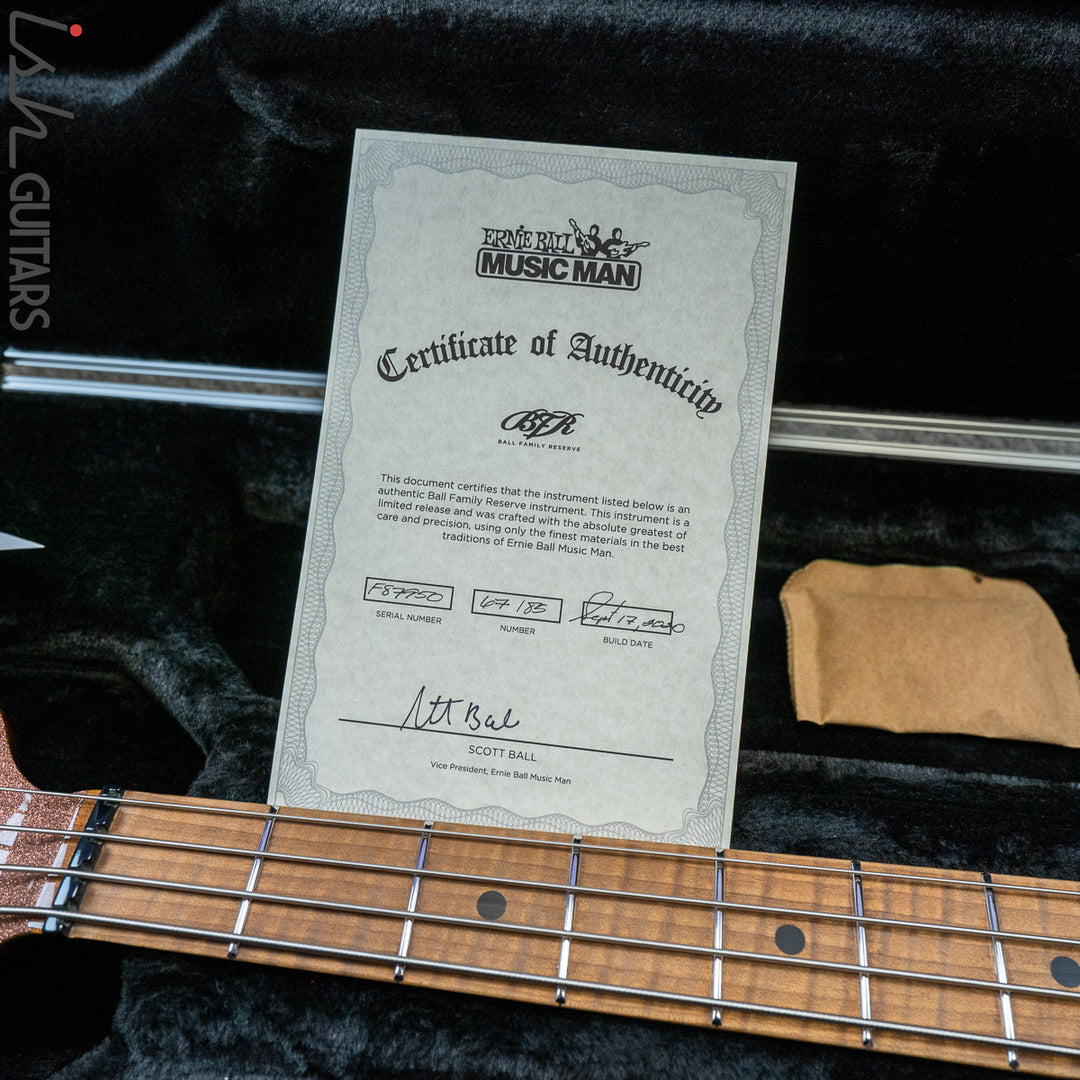 2020 Music Man Stingray HH BFR Pink Champagne Sparkle