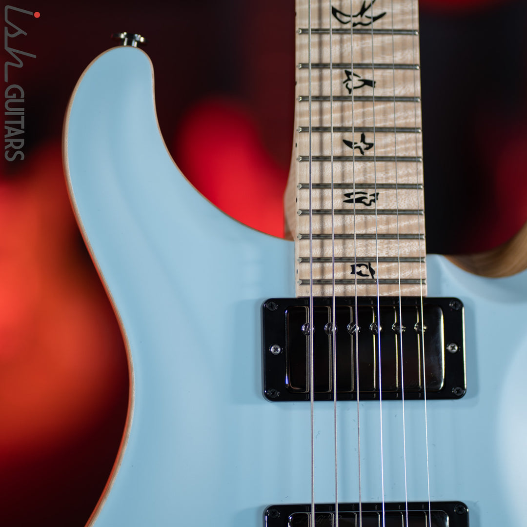 PRS Custom 24 Wood Library Powder Blue Opaque Satin