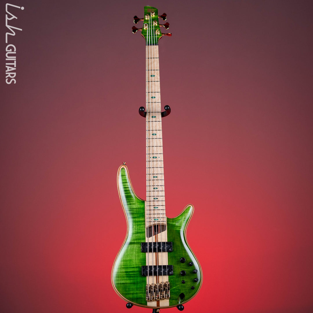 Ibanez Premium SR5FMDX 5-String Bass Emerald Green Low Gloss Demo