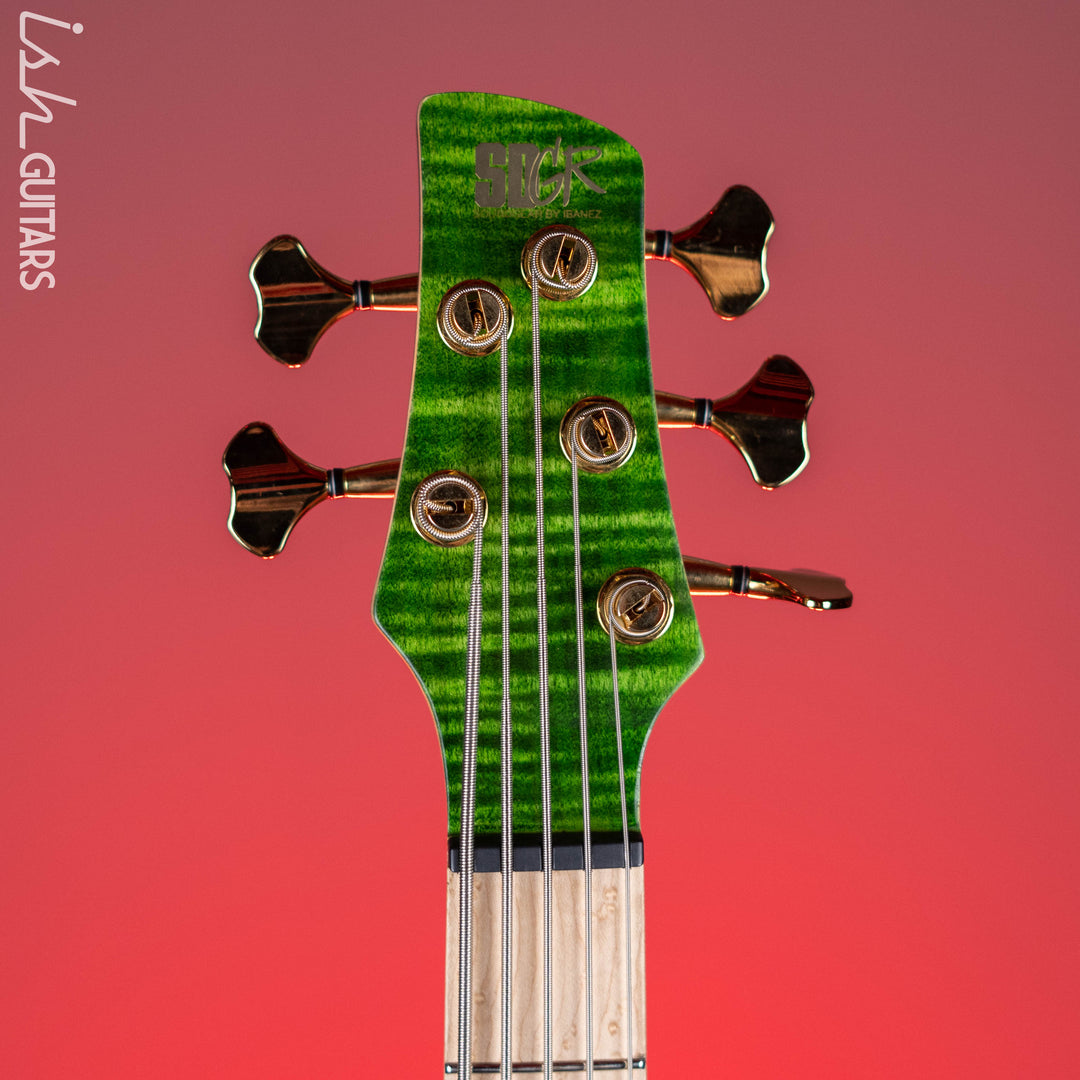Ibanez Premium SR5FMDX 5-String Bass Emerald Green Low Gloss Demo