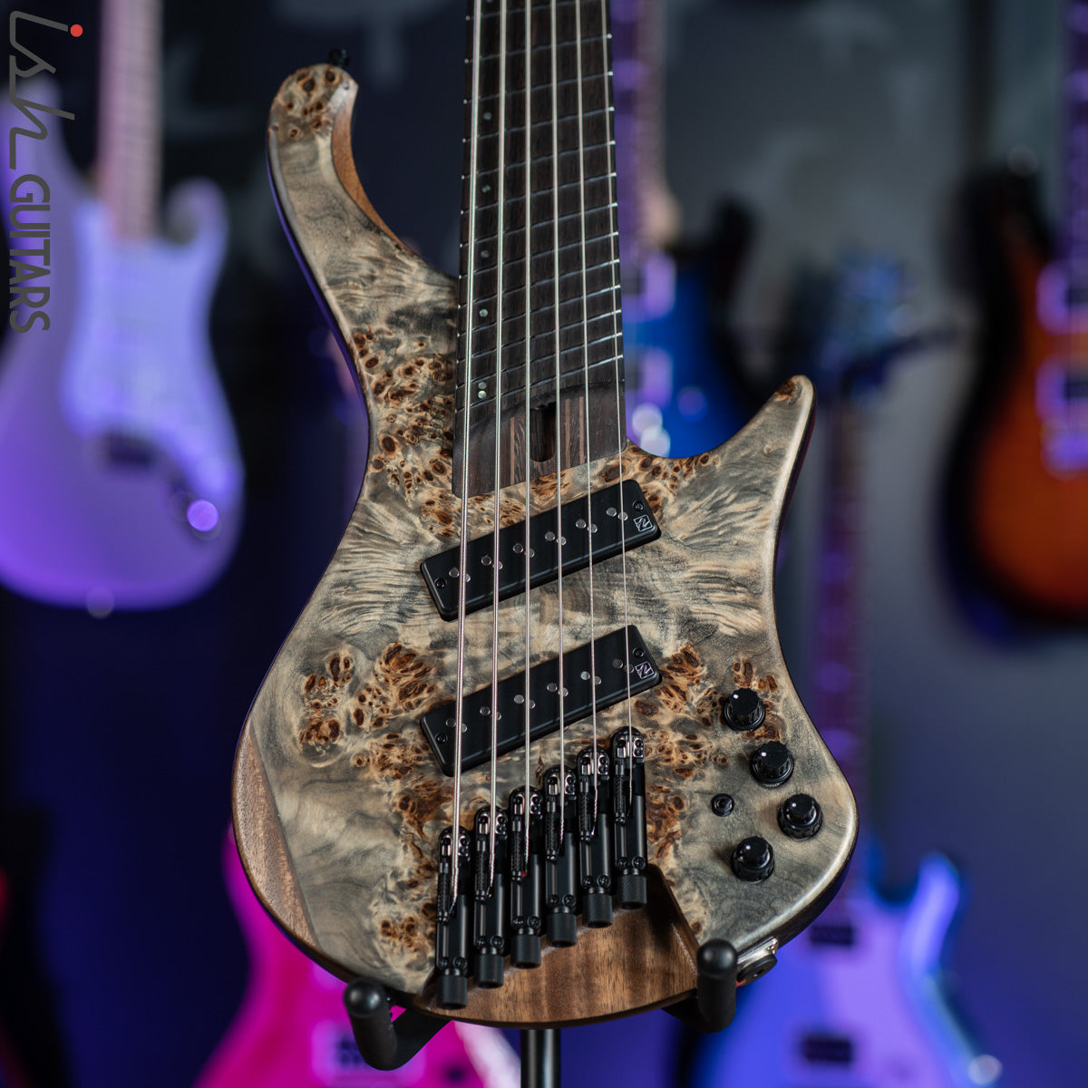 Ibanez EHB1506MS 6-String Headless Bass Black Ice Flat – Ish Guitars