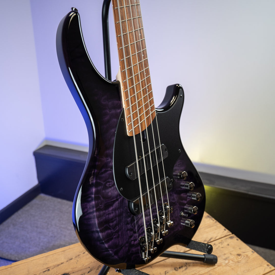 Dingwall 5-String Combustion 2X 10th Anniversary Amethyst Burst Pau Ferro Fretboard - B Stock