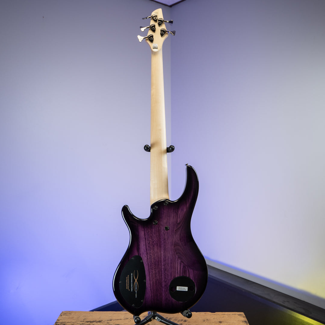 Dingwall 5-String Combustion 2X 10th Anniversary Amethyst Burst Pau Ferro Fretboard - B Stock
