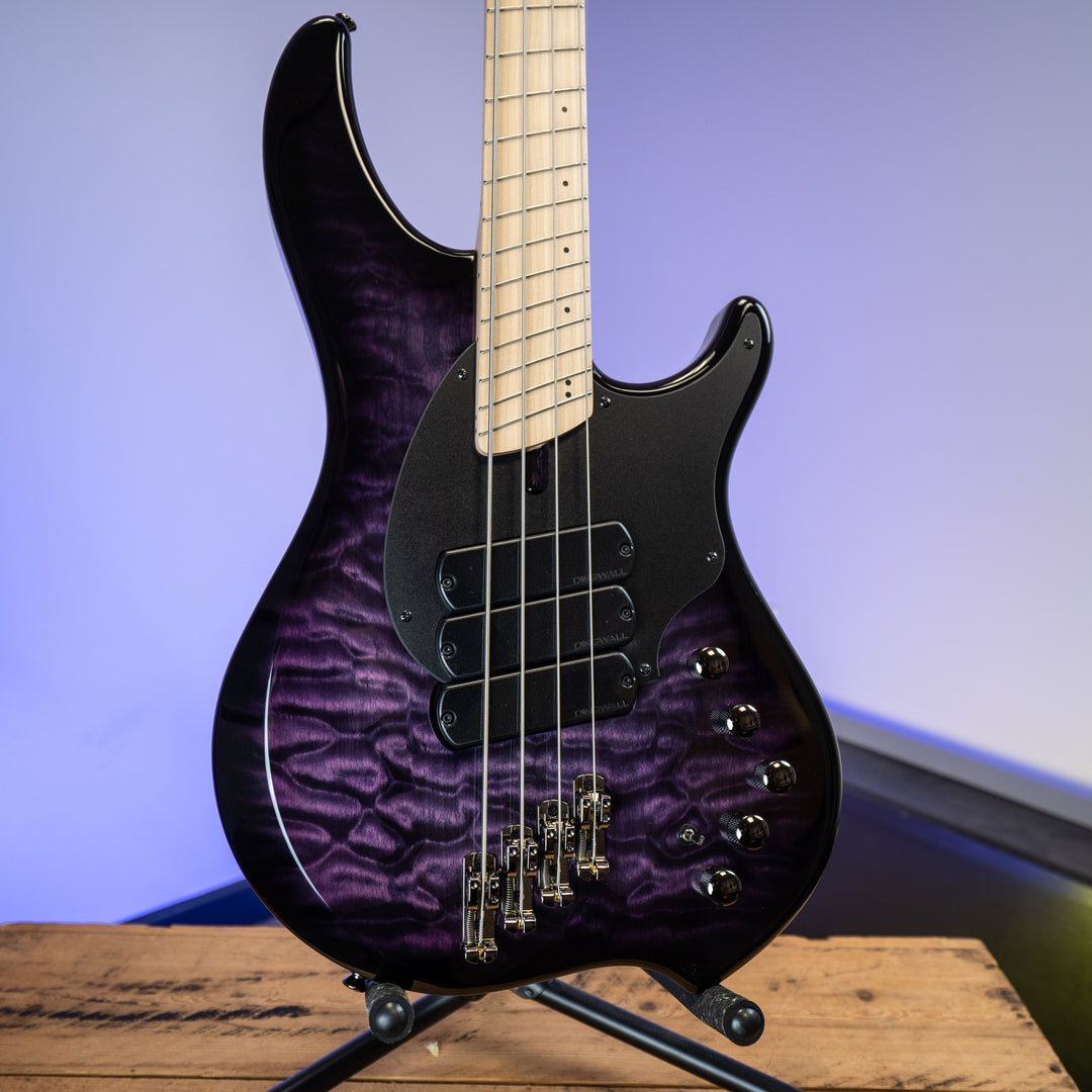 Dingwall Combustion 10th Anniversary 4-String 3 PUP Amethystburst Maple Fretboard