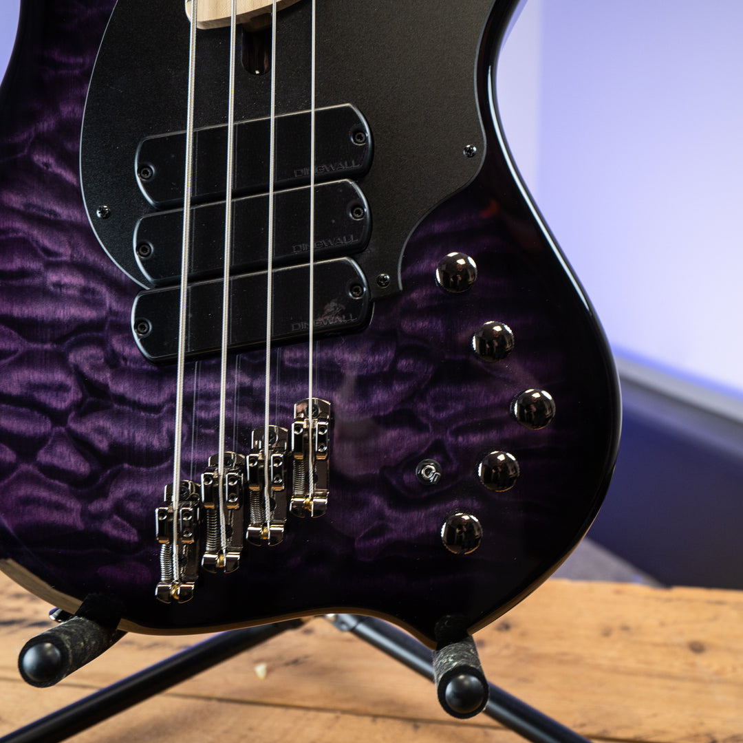 Dingwall Combustion 10th Anniversary 4-String 3 PUP Amethystburst Maple Fretboard