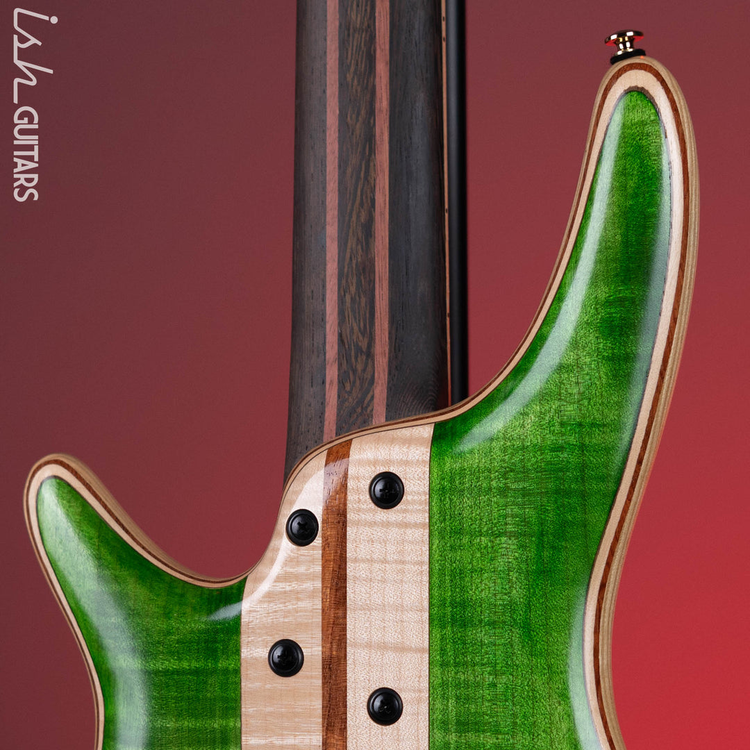 Ibanez Premium SR5FMDX 5-String Bass Emerald Green Low Gloss Demo