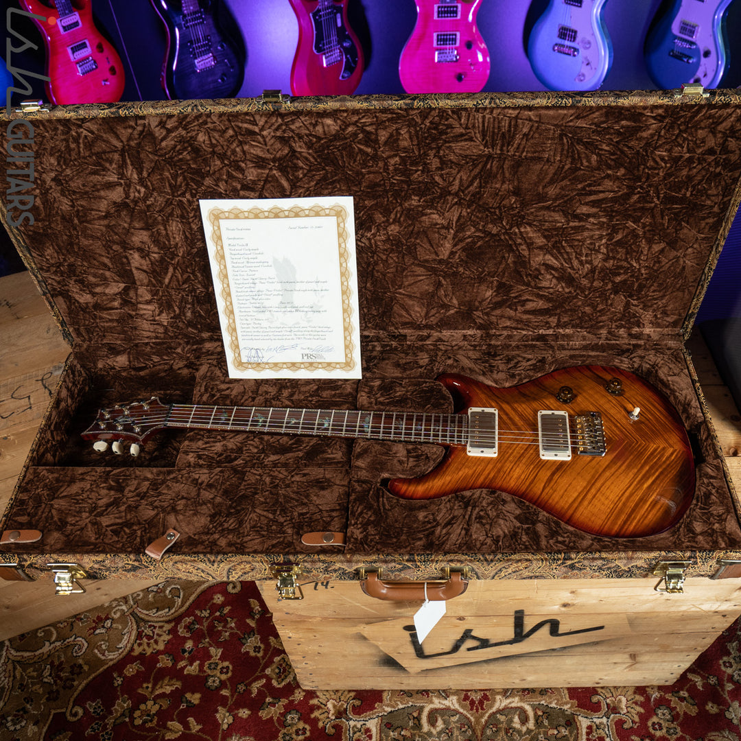 2015 PRS Violin II Private Stock Dark Cherry Burst Curly Maple