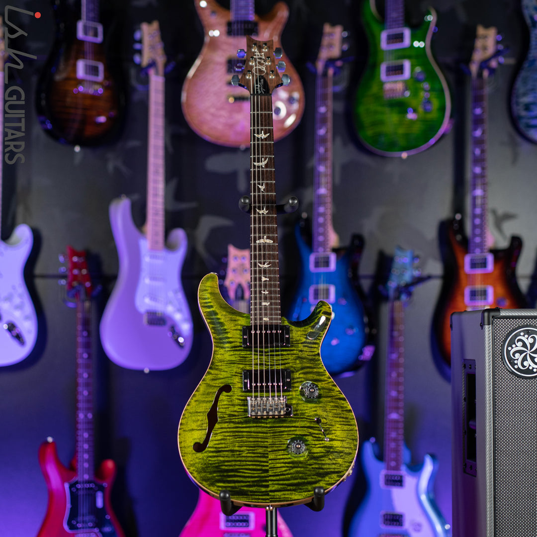 2014 PRS Experience Custom 24 Semi-Hollow 10 Top Jade Green