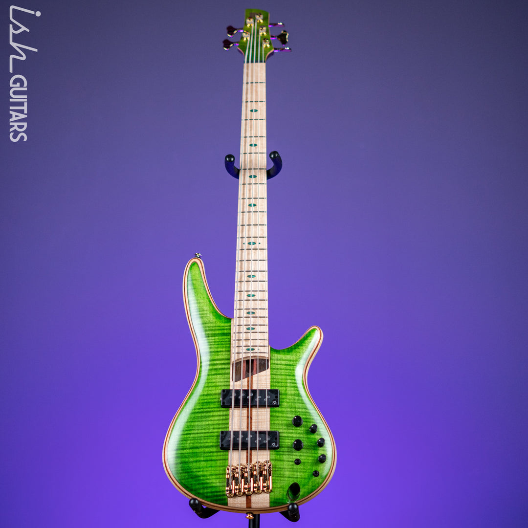 Ibanez Premium SR5FMDX 5-String Bass Emerald Green Low Gloss