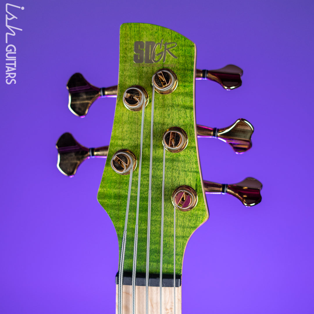 Ibanez Premium SR5FMDX 5-String Bass Emerald Green Low Gloss