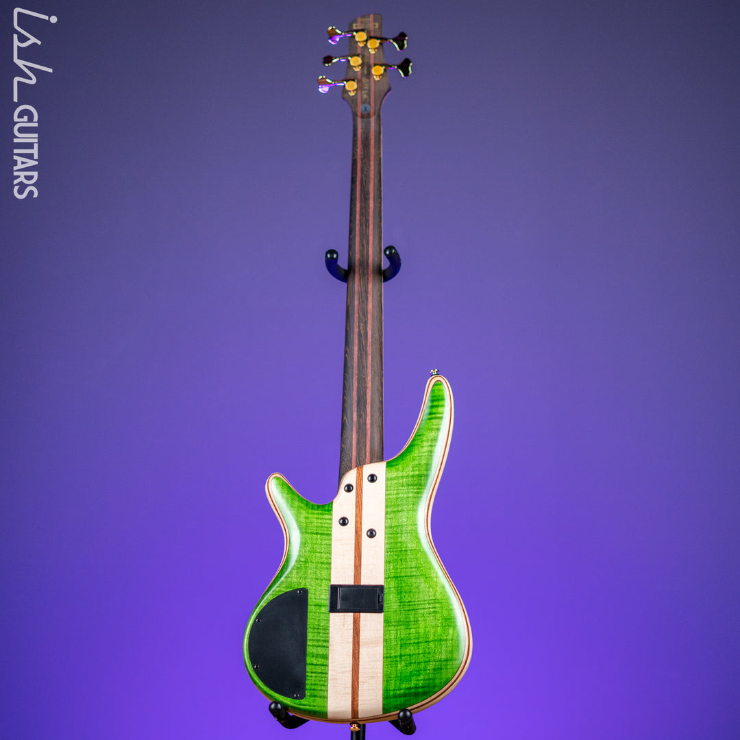 Ibanez Premium SR5FMDX 5-String Bass Emerald Green Low Gloss