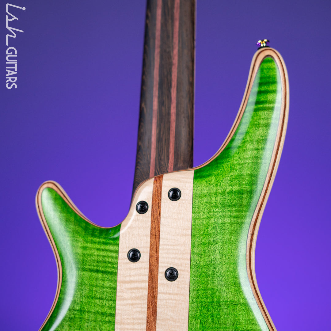 Ibanez Premium SR5FMDX 5-String Bass Emerald Green Low Gloss