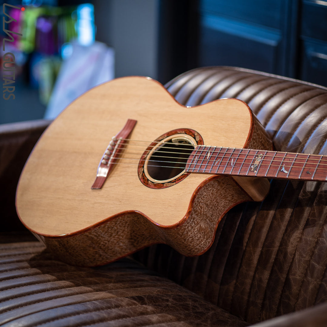 PRS Private Stock Angelus White Bubinga Pink Ivory Acoustic Guitar