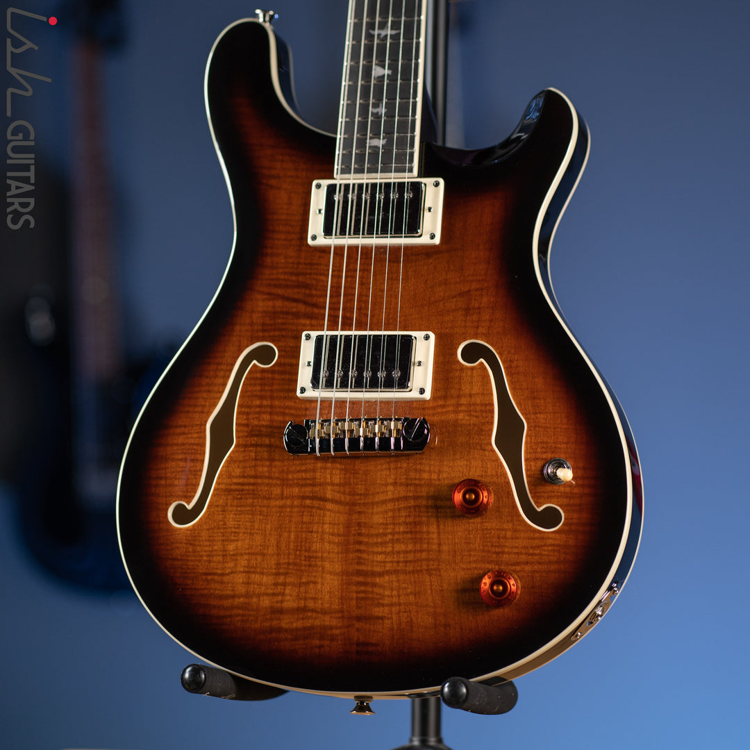 PRS SE Hollowbody II Electric Guitar Black Gold Sunburst