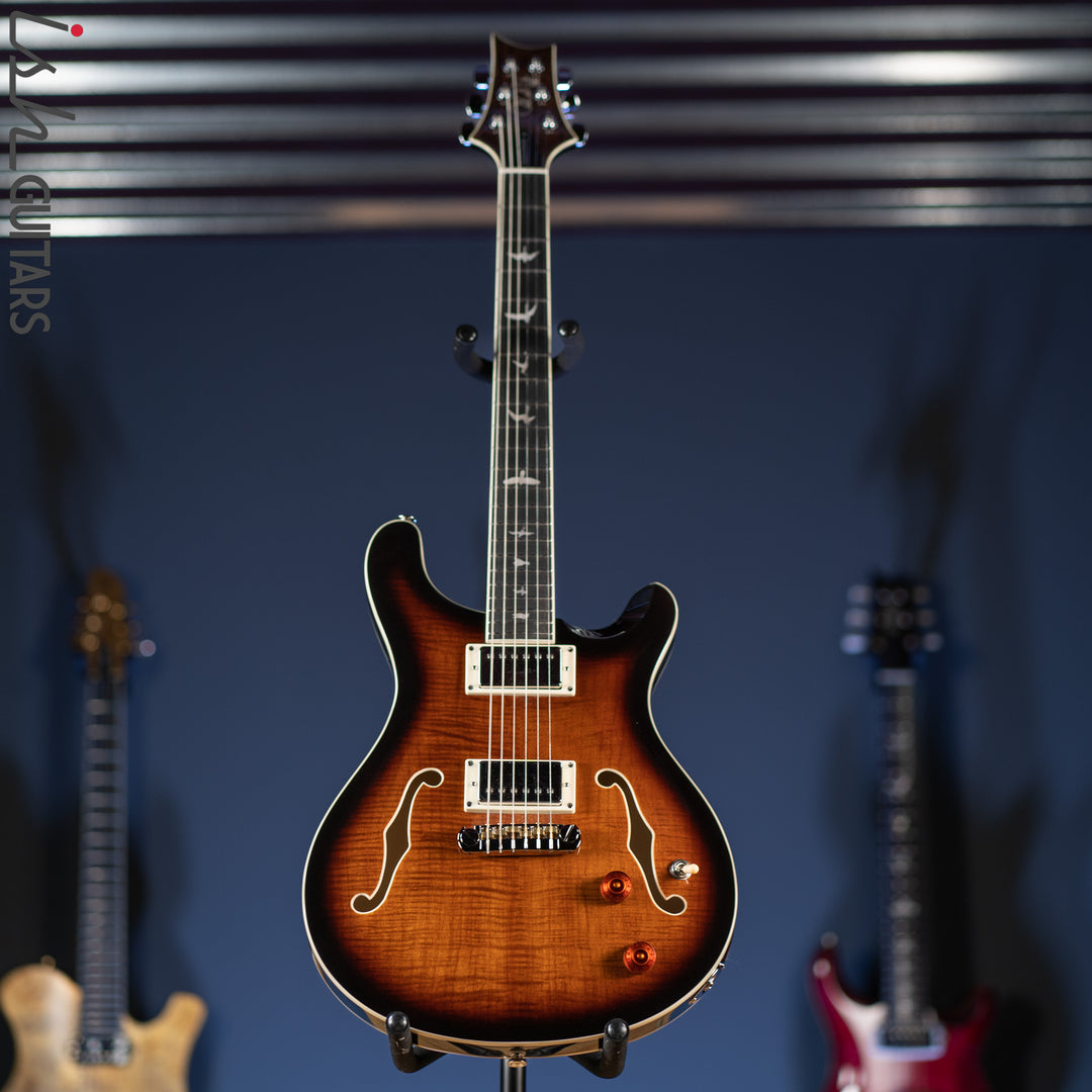 PRS SE Hollowbody II Electric Guitar Black Gold Sunburst