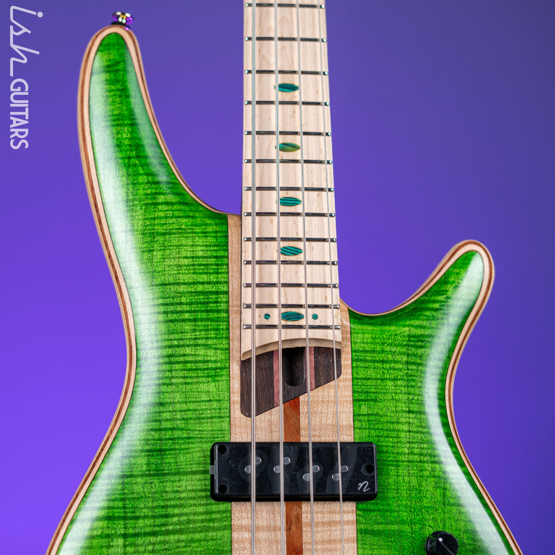 Ibanez Premium SR4FMDX 4-String Bass Emerald Green Low Gloss